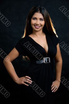 Long hair brunette woman