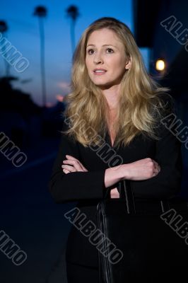 Business woman outside