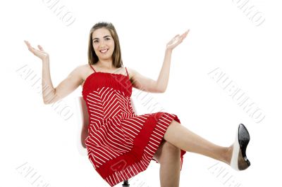 Woman in red Woman in red