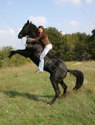 rearing horse