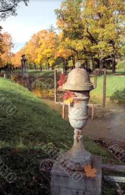 Old part of autumn park Old part of autumn park