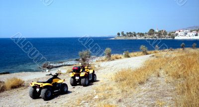 Quadracycles on the shore