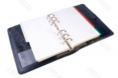 isolated open organizer isolated open organizer