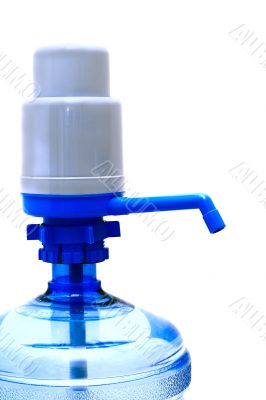 Bottle with water and glitter