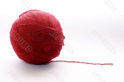 Ball of red threads for the binding