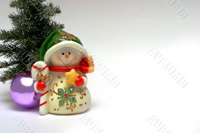 Christmas card with a christmas-tree