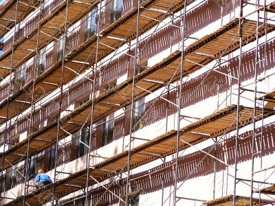 Construction of modern building