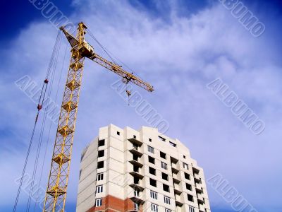 Tower crane and building site