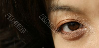 Eyes of a young Asian woman