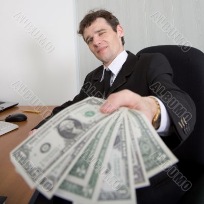 The artful businessman and money