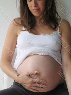 a young, healty and slim female pregnant