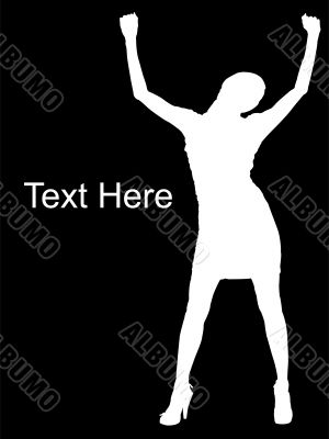 lady showing the winning sign