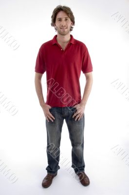 standing young man looking at you