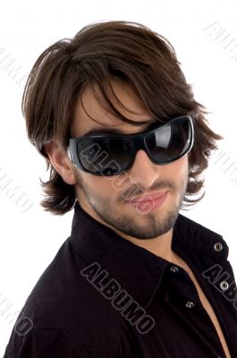 handsome model with sunglasses