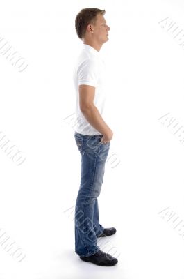 side pose of handsome guy