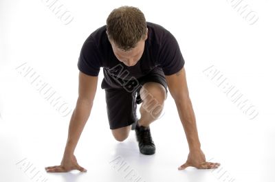 man doing push ups