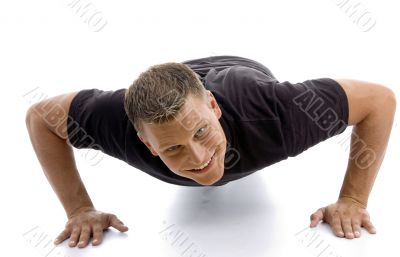 male doing push ups