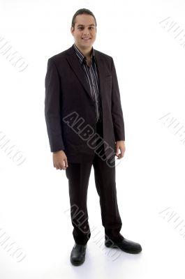 standing adult businessman