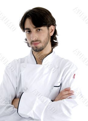 young chef posing with his arms crossed young chef posing with his arms crossed