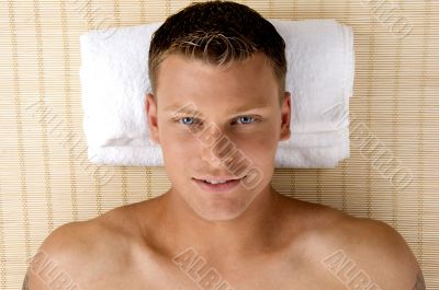 man relaxing in a spa salon man relaxing in a spa salon