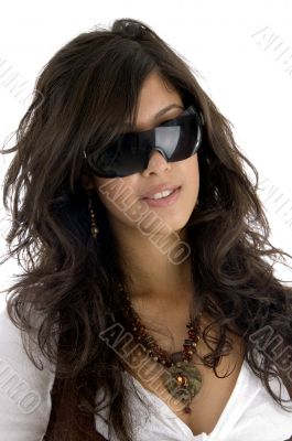 fashionable model wearing eyeglasses