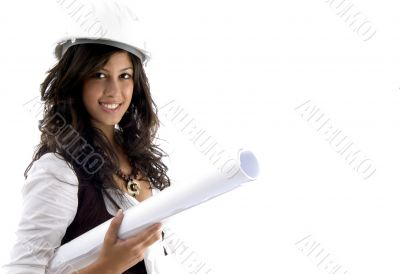 architect with blueprint roll architect with blueprint roll