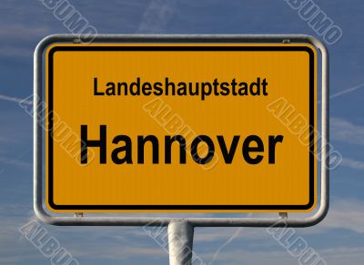 General city entry sign of Hannover