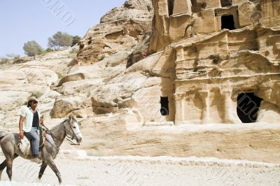 Petra ruins and mountains in Jordan