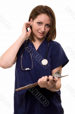 Nurse with clipboard