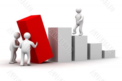 diagram of growth. 3D image. Isolated illustration diagram of growth. 3D image. Isolated illustration