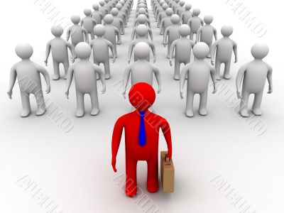 Conceptual image of teamwork. 3D image. Conceptual image of teamwork. 3D image.
