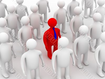Conceptual image of teamwork. 3D image. Conceptual image of teamwork. 3D image.
