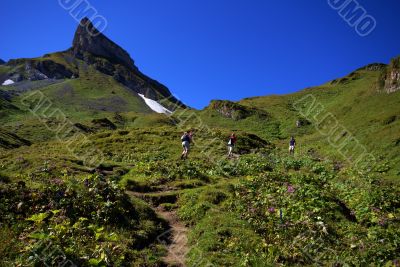 Hiking in Swiss Alps