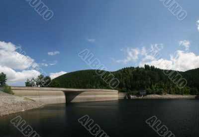 dam of the reservoir Okersee