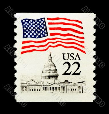 Patriotic USA Stamp