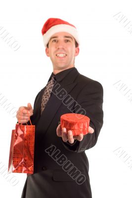 Businessman Holding Gift Businessman Holding Gift