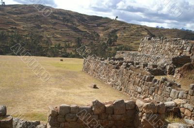 Inca castle ruins in Chinchero