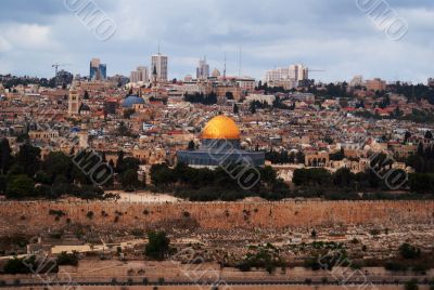 Jerusalem temple mount panorama