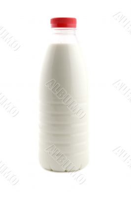 milk bottle on white