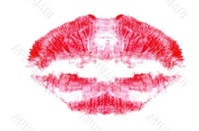 Imprint of lipstick