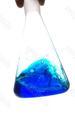 shake up blue liquid
