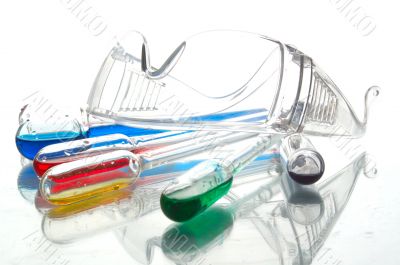 a lot of chemical glass