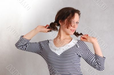 portrait of a beautiful young fashion model