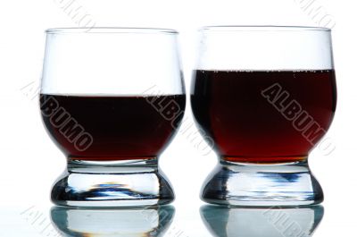 Two Glasses filled with some alcohol