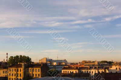 The summer city evening