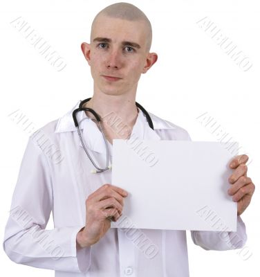 Doctor on a white background