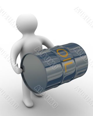 loader transfers to an oil flank. 3D image. loader transfers to an oil flank. 3D image.