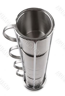 Four steel cups Four steel cups