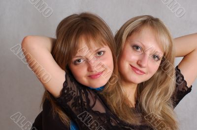 Happy beautiful young sister