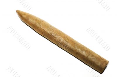 one cigar over white background